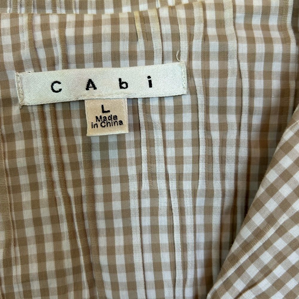 Cabi Ginger Snap Gingham Check Print Button Blaze… - image 3